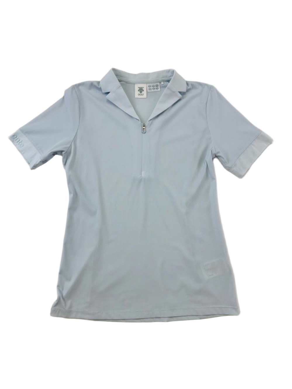 Decente womens soft blue golf polo XS short sleeve quarter zip